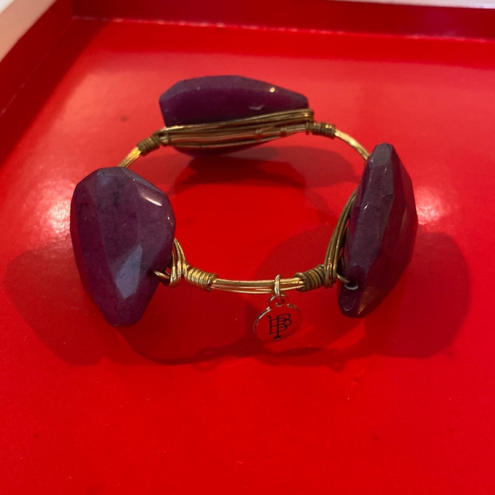 Beautiful purple BB bracelet all natural stone